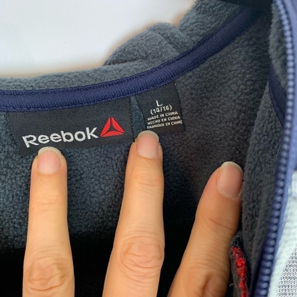 Reebok Zip Up Fleece-Lined Hoodie Size Lg (14/16) - Picture 3 of 7